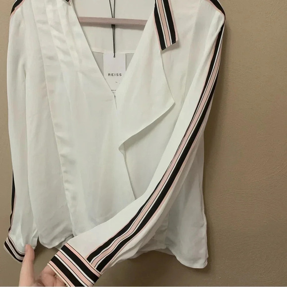 Reiss Calla Color Blocked Blouse Size 2 NWT - Picture 9 of 15